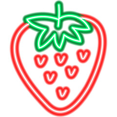 Strawberry Fruit Neon - 491759429