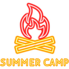 Summer Camp Neon Label