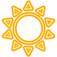 Sun Neon Icon
