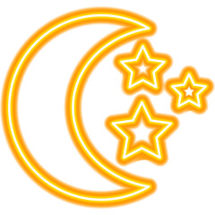 Weather Moon Stars Neon - 491759613