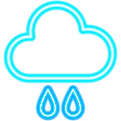 Weather Rain Cloud Neon - 491759618