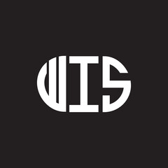 WIS letter logo design. WIS monogram initials letter logo concept. WIS letter design in black background. - obrazy, fototapety, plakaty