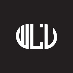 WLV letter logo design. WLV monogram initials letter logo concept. WLV letter design in black background.