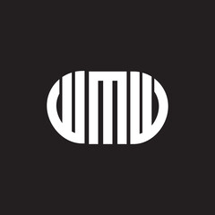 WMW letter logo design. WMW monogram initials letter logo concept. WMW letter design in black background.