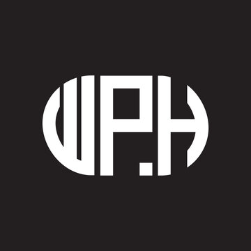 WPH letter logo design. WPH monogram initials letter logo concept. WPH letter design in black background.