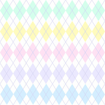 Argyle pattern seamless background. Vector illustration.	