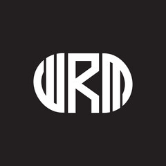 WRM letter logo design. WRM monogram initials letter logo concept. WRM letter design in black background.