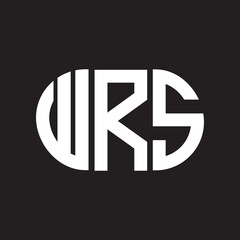 WRS letter logo design. WRS monogram initials letter logo concept. WRS letter design in black background.