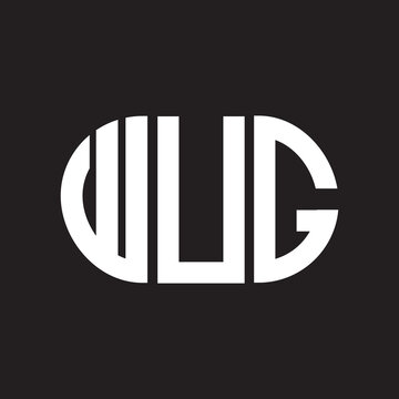 WUG letter logo design. WUG monogram initials letter logo concept. WUG letter design in black background.