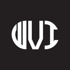 WVI letter logo design. WVI monogram initials letter logo concept. WVI letter design in black background.