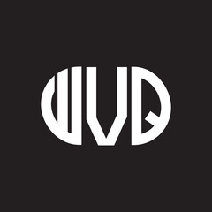 WVQ letter logo design. WVQ monogram initials letter logo concept. WVQ letter design in black background.