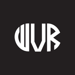 WVR letter logo design. WVR monogram initials letter logo concept. WVR letter design in black background.