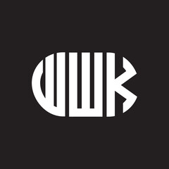 WWK letter logo design. WWK monogram initials letter logo concept. WWK letter design in black background.