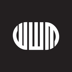 WWM letter logo design. WWM monogram initials letter logo concept. WWM letter design in black background.