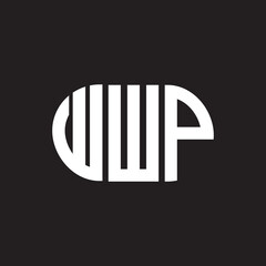 WWP letter logo design. WWP monogram initials letter logo concept. WWP letter design in black background.