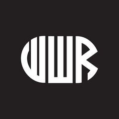 WWR letter logo design. WWR monogram initials letter logo concept. WWR letter design in black background.