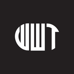WWT letter logo design. WWT monogram initials letter logo concept. WWT letter design in black background.