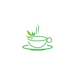 Tea logo icon design illustration template