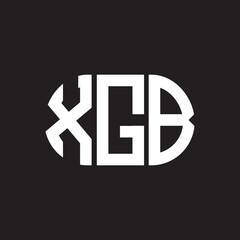 Obraz premium XGB letter logo design. XGB monogram initials letter logo concept. XGB letter design in black background.
