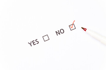 checklist for yes or no