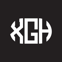 Fototapeta premium XGH letter logo design. XGH monogram initials letter logo concept. XGH letter design in black background.