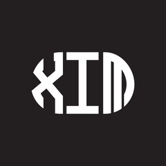 XIM letter logo design. XIM monogram initials letter logo concept. XIM letter design in black background.
