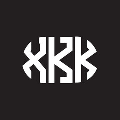 Fototapeta premium XKK letter logo design. XKK monogram initials letter logo concept. XKK letter design in black background.
