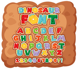 Font design for english alphabets and numbers