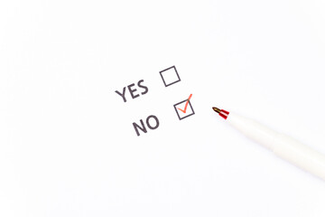 checklist for yes or no