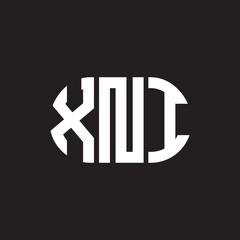 XNI letter logo design. XNI monogram initials letter logo concept. XNI letter design in black background.XNI letter logo design. XNI monogram initials letter logo concept. XNI letter design in black 