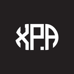 Fototapeta premium XPA letter logo design. XPA monogram initials letter logo concept. XPA letter design in black background.