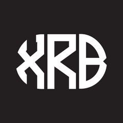 XRB letter logo design. XRB monogram initials letter logo concept. XRB letter design in black background.