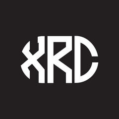 Obraz premium XRC letter logo design. XRC monogram initials letter logo concept. XRC letter design in black background.