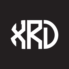 XRD letter logo design. XRD monogram initials letter logo concept. XRD letter design in black background.