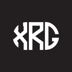 XRG letter logo design. XRG monogram initials letter logo concept. XRG letter design in black background.