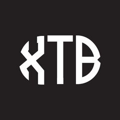 XTB letter logo design. XTB monogram initials letter logo concept. XTB letter design in black background.