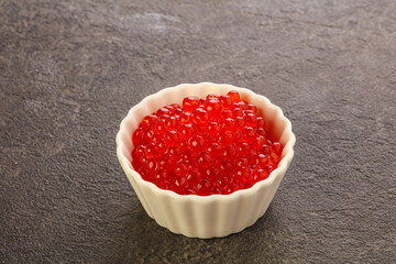 Luxury delicous red salmon caviar