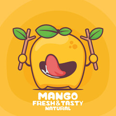 Mango fruit cartoon. fruits vector illustration