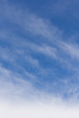 white fluffy clouds in the blue sky, nature background