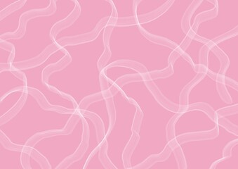 Fototapeta premium Abstract art pink color background with wavy white lines. Backdrop with curve fluid rose striped ornate. Wave pattern.