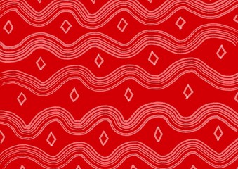 Abstract art background with red and white colors wavy lines. African styles backdrop with curve ruby water ornate.