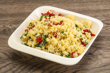 Vegetarian uisine - couscous with vegetables