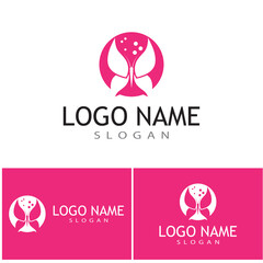 Beauty Butterfly logo Vector icon design