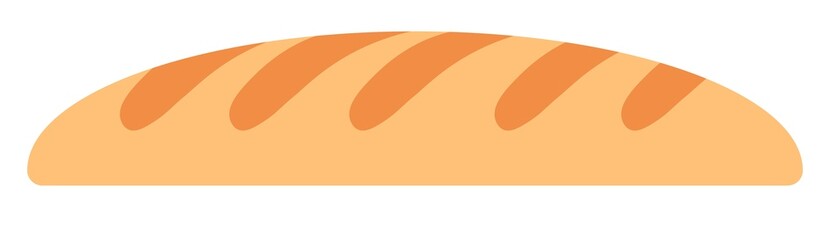 Freshly baked loaf of bread, crusty pastry vector