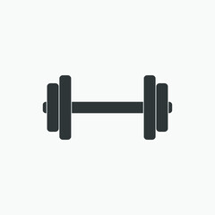 dumbbell icon vector isolated. weight, gym, fitness, sport, exercise symbol