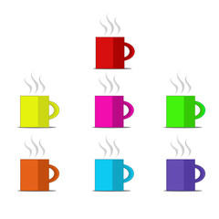 many colour cup of coffee cover 7 days