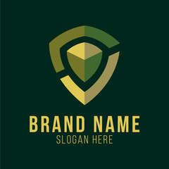 modern shield and checkmark vector logo template for management and business consultant company