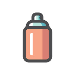 Spray Can Aerosol paint Vector icon Cartoon illustration