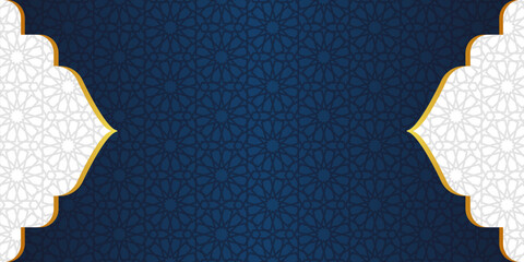 Geometric shape of Islamic banner design. Vector illustration.