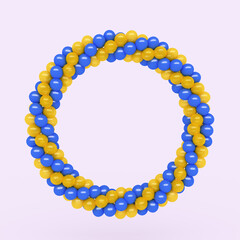 3d render of circular round balloons gate